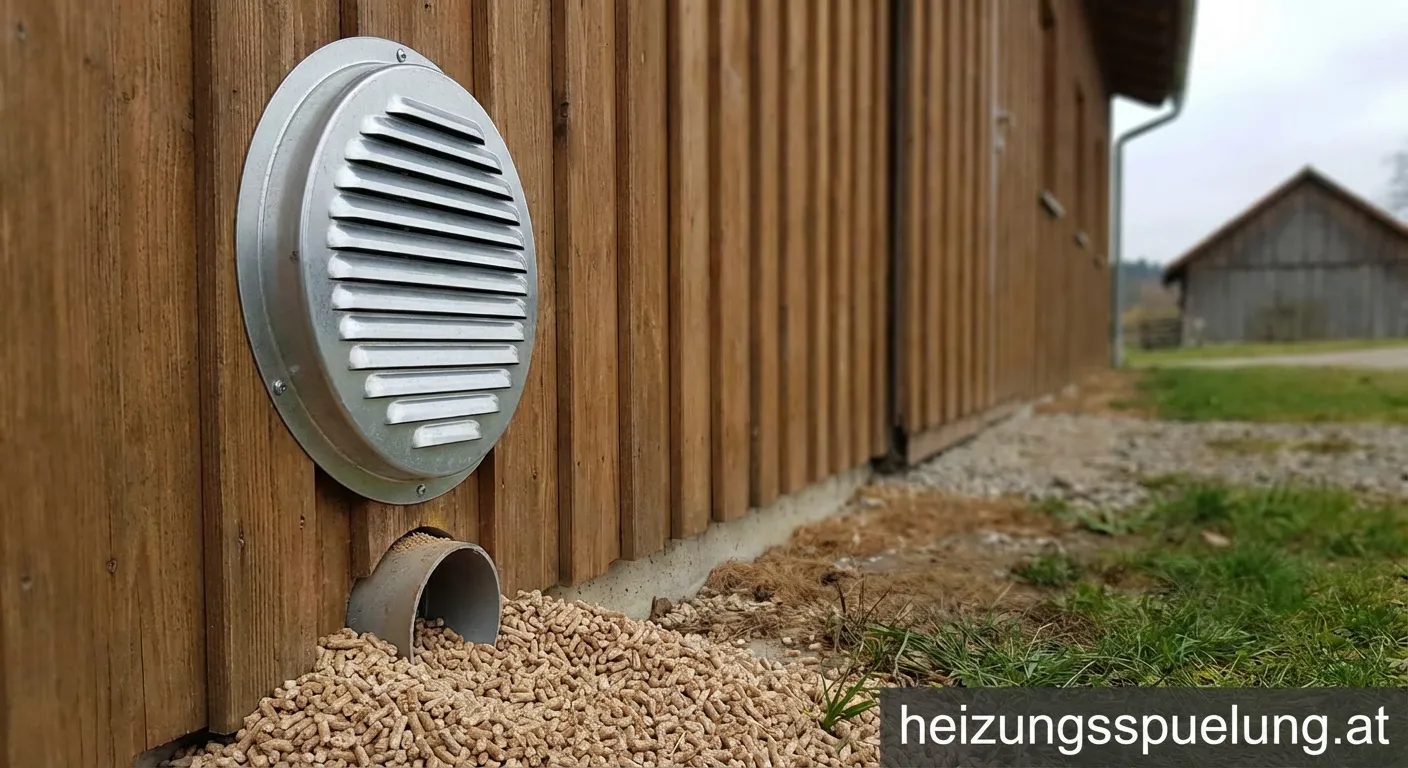 Belüftungsdeckel für Pelletlager Installation