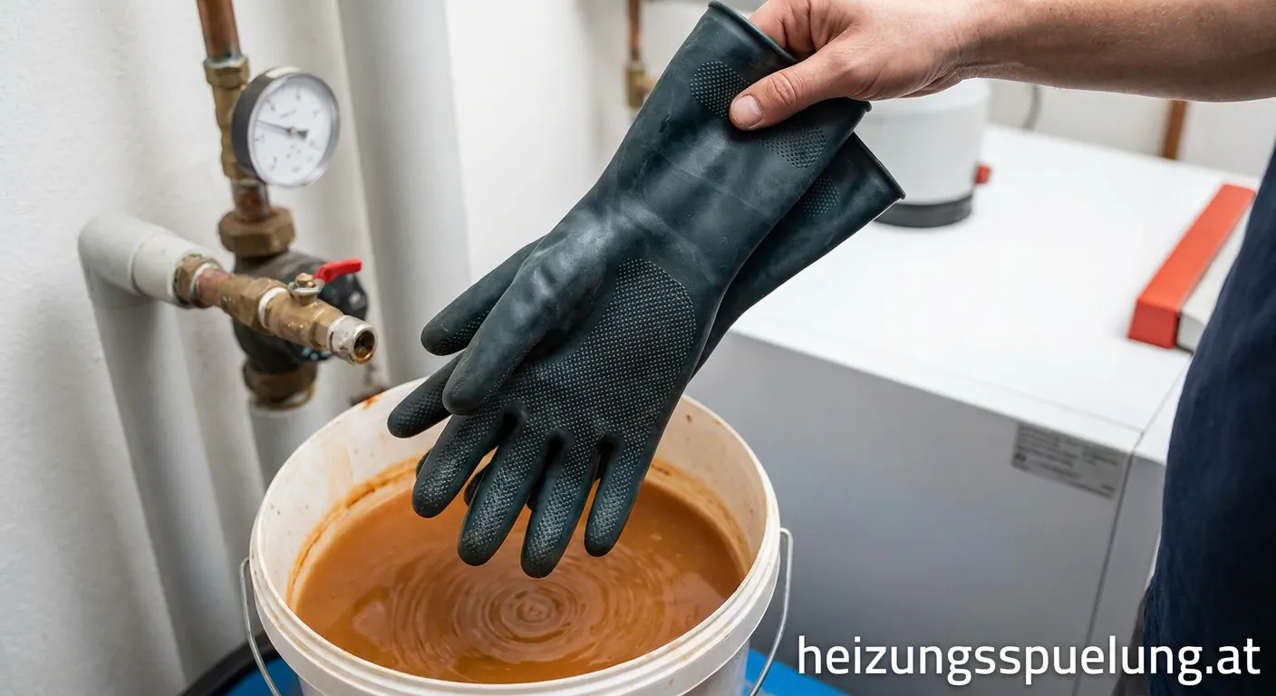 Schutzhandschuhe für Arbeiten an der Heizung und Heizungswasser