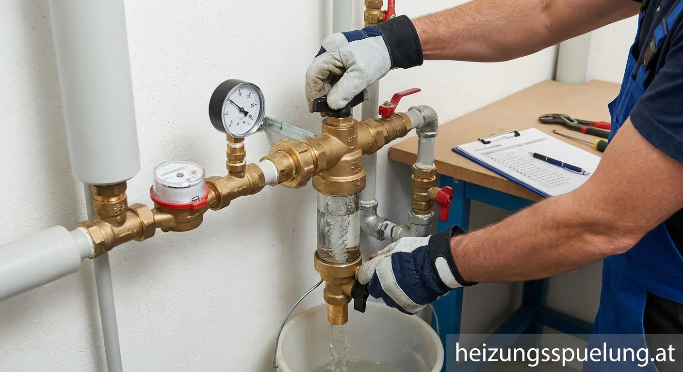 Fachgerechte Wartung eines Rückspülfilters am Hauswasseranschluss