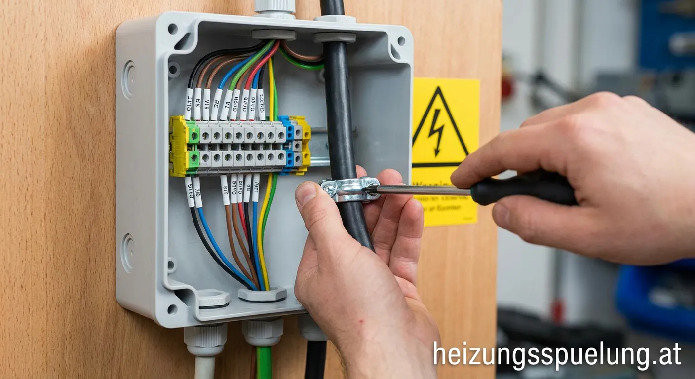Professionelle Zugentlastung an elektrischen Kabeln mit Kabelschellen